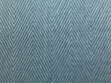 Load image into Gallery viewer, Kravet New Direction Herringbone Chevron Geometric Blue Linen Cotton Drapery Upholstery Fabric