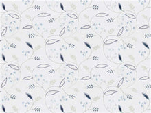 Load image into Gallery viewer, Off White French Blue Beige Embroidered Floral Drapery Fabric