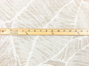 1.5 Yard Water & Stain Resistant Beige Taupe Cream Botanical Chenille Abstract Upholstery Drapery Fabric