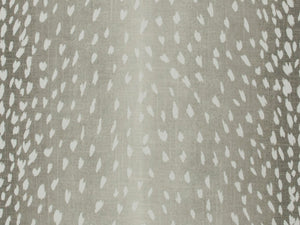 Linen Rayon Grey Gray Ivory Fawn Animal Print Upholstery Drapery Fabric
