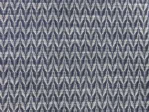 Perennials Vibes Hello Sailor Water & Stain Resistant Navy Blue White Geometric Abstract Upholstery Drapery Fabric