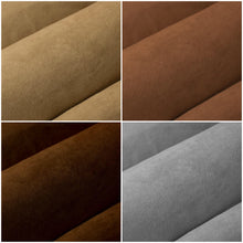 Load image into Gallery viewer, Camel Cocoa Brown Gray Faux Suede Drapery Fabric