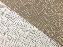 Load image into Gallery viewer, Designer Indoor Outdoor Water &amp; Stain Resistant Abstract Geometric Taupe Off White Upholstery Drapery Fabric