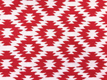 Load image into Gallery viewer, Designer Heavy Duty Woven Southwestern American Indian Hot Pink Fuchsia Coral Off White Tapestry Upholstery Fabric