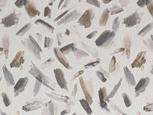 Load image into Gallery viewer, Ivory Charcoal Grey Brown Dark Teal Abstract Upholstery Drapery Fabric