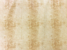 Load image into Gallery viewer, Designer Beige Alligator Reptile Animal Pattern Faux Leather Upholstery Vinyl