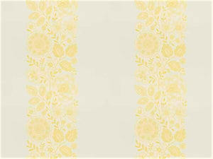 Iris Apfel Cream Yellow Embroidered Floral Botanical Upholstery Drapery Fabric
