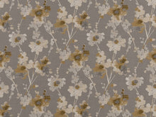 Load image into Gallery viewer, Heavy Duty Abstract Floral Tapestry Mustard Gold Grey Ivory Charcoal Upholstery Fabric