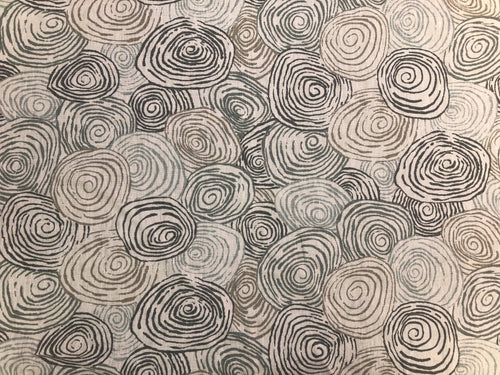 Kravet Spiro Mineral Jeffrey Alan Marks Waterside Linen Aqua Blue Gray Taupe Charcoal Abstract Swirl Pattern Fabric