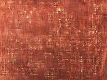 Load image into Gallery viewer, Designer Rusty Brown Gold Metallic Distressed Abstract Mid Century Modern Cotton Velvet Upholstery Fabric