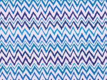 Load image into Gallery viewer, 2 Yds Min Lilly Pulitzer Chev On It Worth Blue Chevron Zig Zag Navy Blue Indigo Teal White Embroidered Drapery Fabric