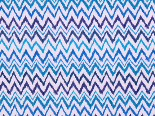 2 Yds Min Lilly Pulitzer Chev On It Worth Blue Chevron Zig Zag Navy Blue Indigo Teal White Embroidered Drapery Fabric