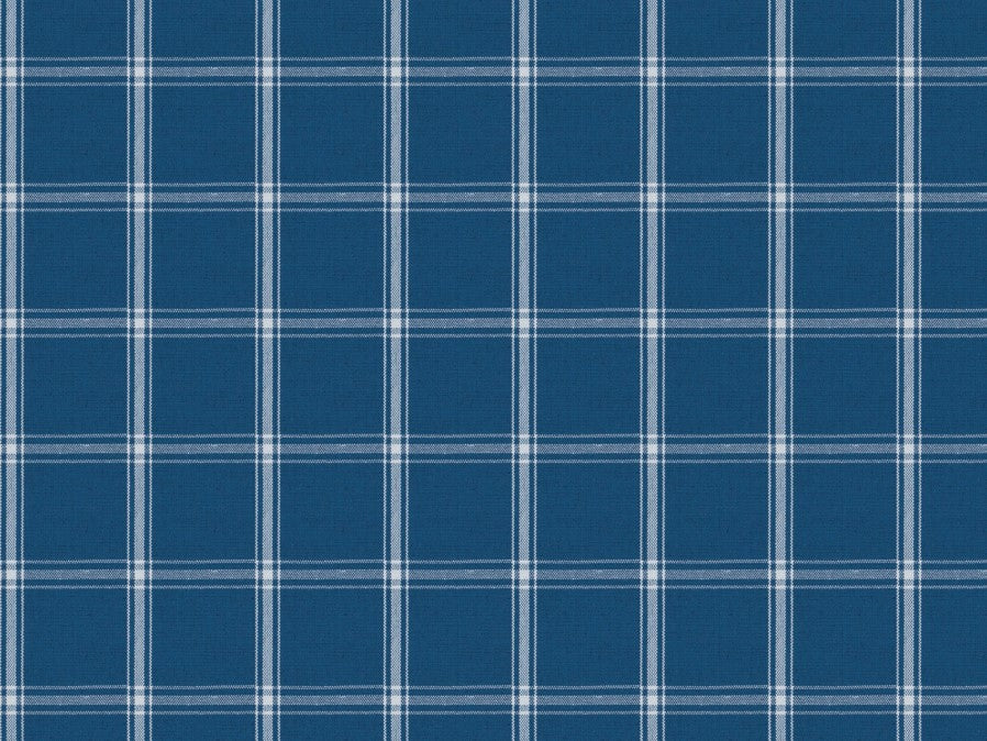 Heavy Duty Linen Poly French Blue newest White Plaid Nautical Upholstery Drapery Fabric