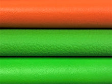 Load image into Gallery viewer, Heavy Duty Orange Lime Parakeet Green Vegan Faux Leather Marine Upholstery Vinyl