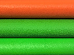 Heavy Duty Orange Lime Parakeet Green Vegan Faux Leather Marine Upholstery Vinyl