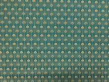 Load image into Gallery viewer, Vintage Retro Teal Green Taupe Beige Dot Abstract Geometric Upholstery Drapery Fabric