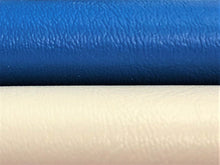 Load image into Gallery viewer, Heavy Duty Lapis Blue Snow White Vegan Faux Leather Marine Upholstery Vinyl