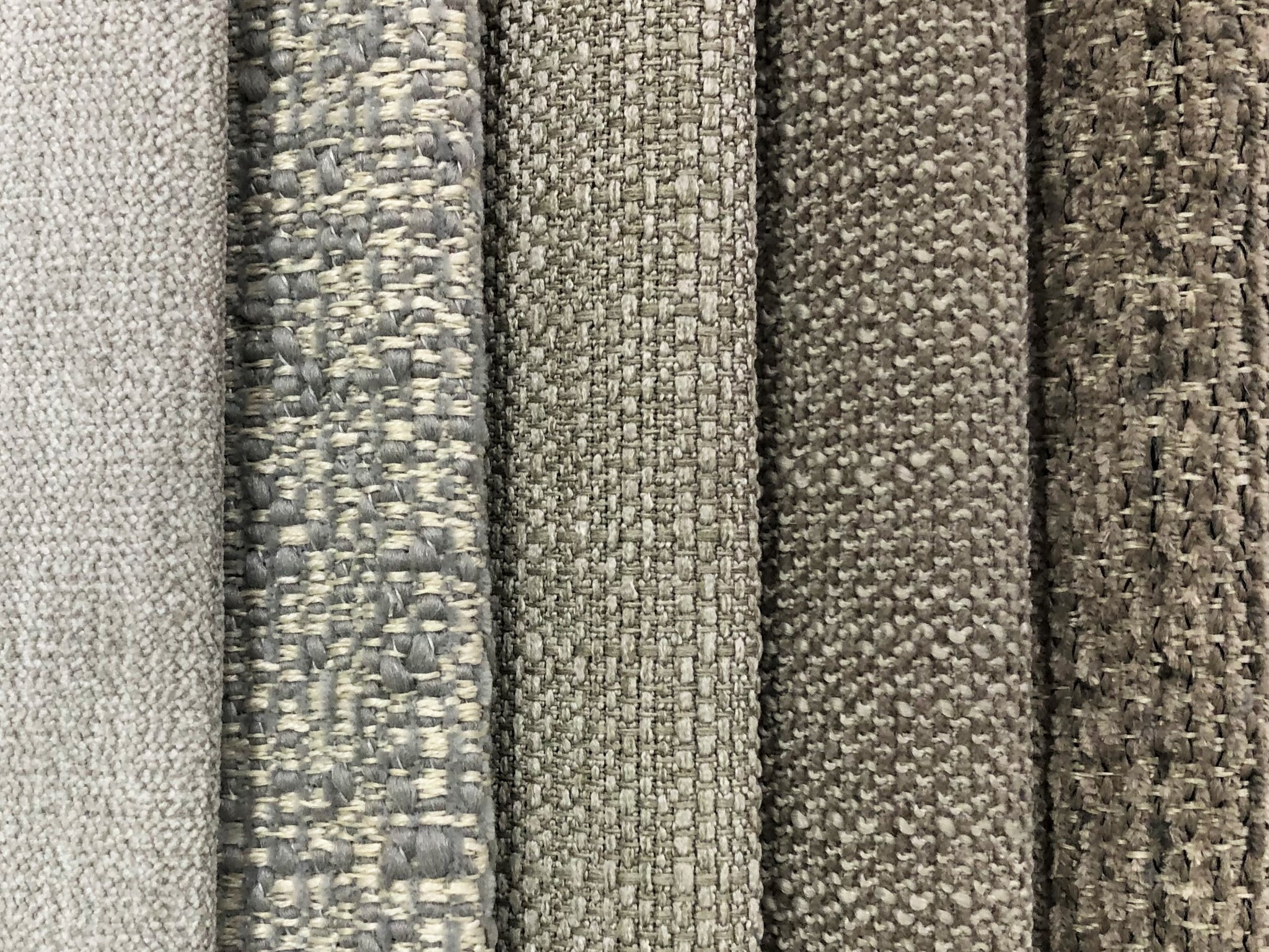 Crypton Stain Water Resistant Mid hot Century Modern Basketweave Tweed Chenille Gray Silver Ecru Neutral Upholstery Fabric RMCR XI