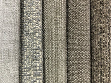 Load image into Gallery viewer, Crypton Stain Water Resistant Mid Century Modern Basketweave Tweed Chenille Gray Silver Ecru Neutral Upholstery Fabric RMCR XI