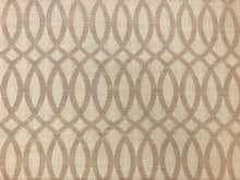 Load image into Gallery viewer, Faux Linen Taupe Beige Geometric Trellis Neutral Upholstery Drapery Fabric