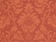 Load image into Gallery viewer, Rusty Orange Cotton Poly Damask Moire Upholstery Drapery Fabric