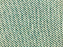 Load image into Gallery viewer, MCM Mid Century Modern Teal Green Beige Stripe Wool Upholstery Drapery Fabric