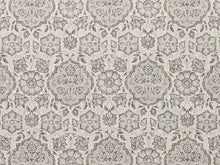 Load image into Gallery viewer, Cream Grey Charcoal Floral Moorish Medallion Upholstery Drapery Fabric