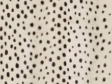 Load image into Gallery viewer, Cream Black Animal Pattern Cheetah Faux Fur Upholstery Fabric