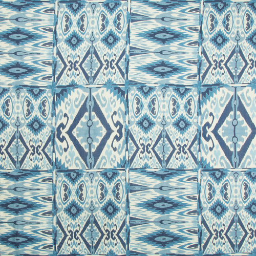 Lee Jofa Trent Ikat Linen Fabric / Lake