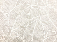 Load image into Gallery viewer, 1.5 Yard Water &amp; Stain Resistant Beige Taupe Cream Botanical Chenille Abstract Upholstery Drapery Fabric