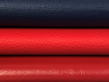 Load image into Gallery viewer, Heavy Duty Dark Denim Candy Red Cherry Vegan Faux Leather Marine Upholstery Vinyl