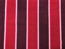 Load image into Gallery viewer, Designer Burgundy Red Maroon Plum Rose Woven Stripe Upholstery Drapery Fabric
