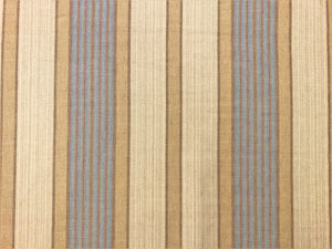 NEW Designer Striped Upholstery & Drapery Fabric - Gold and Gray