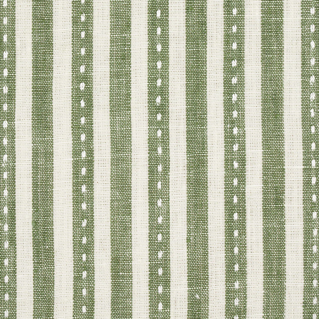 Schumacher Mathis Ticking Stripe Fabric 180591 / Sage