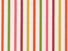 Load image into Gallery viewer, Heavy Duty White Pink Orange Green Yellow Stripe Upholstery Drapery Fabric