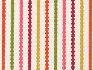 Heavy Duty White Pink Orange Green Yellow Stripe Upholstery Drapery Fabric