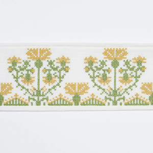 Schumacher Custis Embroidered Tape Trim / Marigold