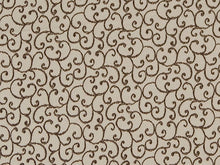 Load image into Gallery viewer, Silver Grey Brown Swirl Upholstery Drapery Fabric