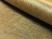 Load image into Gallery viewer, Ultraleather Linen Glazed Gold Faux Leather Textured Heavy Duty Shimmery Metallic Upholstery Vinyl
