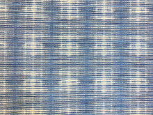 Load image into Gallery viewer, Designer Navy Blue Beige Nautical Abstract Stripe Upholstery Drapery Fabric