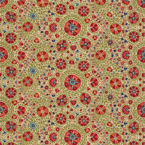 Lee Jofa Turkistan Fabric / Red/Green