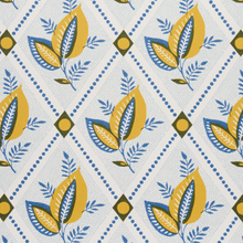 Load image into Gallery viewer, Schumacher Basile Trellis Wallpaper 5014230 / Yellow &amp; Blue