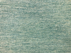 Designer Linen Flax Wool Seafoam Green Teal Beige Woven Tweed MCM Upholstery Fabric