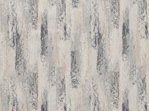 Ivory Steel Blue Grey Abstract Upholstery Drapery Fabric