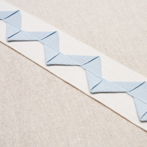 Schumacher Lazare Appliqué Tape Trim 82240 / Sky On Ivory