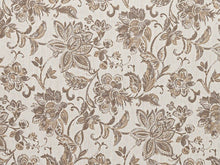 Load image into Gallery viewer, Ivory Taupe Grey Floral Upholstery Drapery Fabric