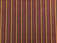 Load image into Gallery viewer, Reversible Burgundy Green Mustard Gold Black Check Stripe Upholstery Fabric WHS 5195