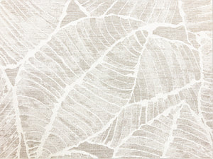 1.5 Yard Water & Stain Resistant Beige Taupe Cream Botanical Chenille Abstract Upholstery Drapery Fabric