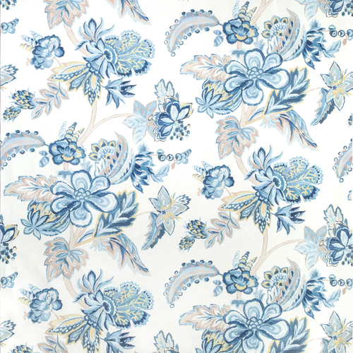 Lee Jofa Augustine Print Fabric / Blue