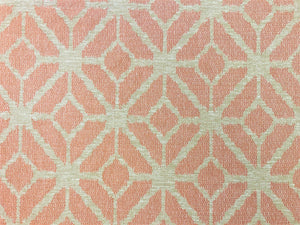Designer Geometric Abstract Ethnic Burnt Orange Beige Upholstery Drapery Fabric